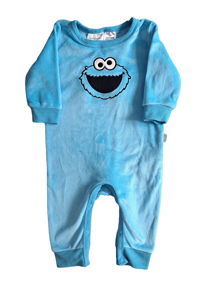 Peter Alexander Cookie Monster Velour Jumpsuit (Like New) Size 00